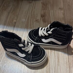 Vans Kids Black and White Sneakers